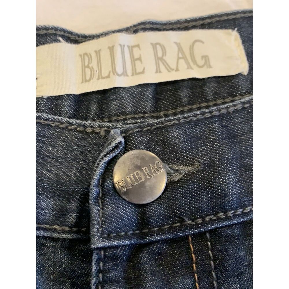 Blue Rag Mens Size 34x30‎ DESIGNER Distressed Jeans Pocket Stitching & Rivets - Picture 6 of 9